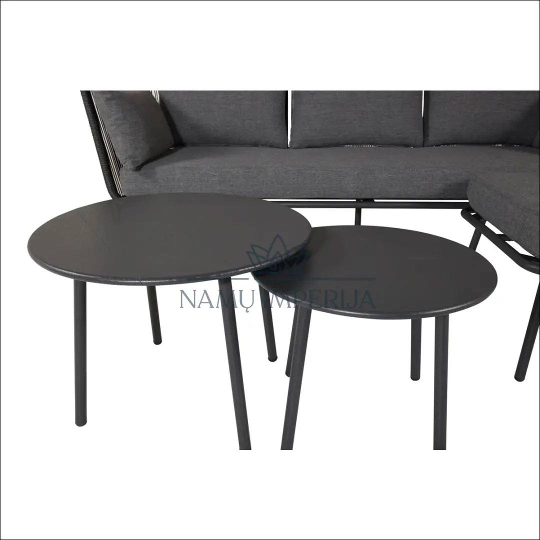 Lauko baldų komplektas LI559 - €495 Save 50% __label:Pristatymas 1-2 d.d., color-juoda, color-pilka, lauko baldai,