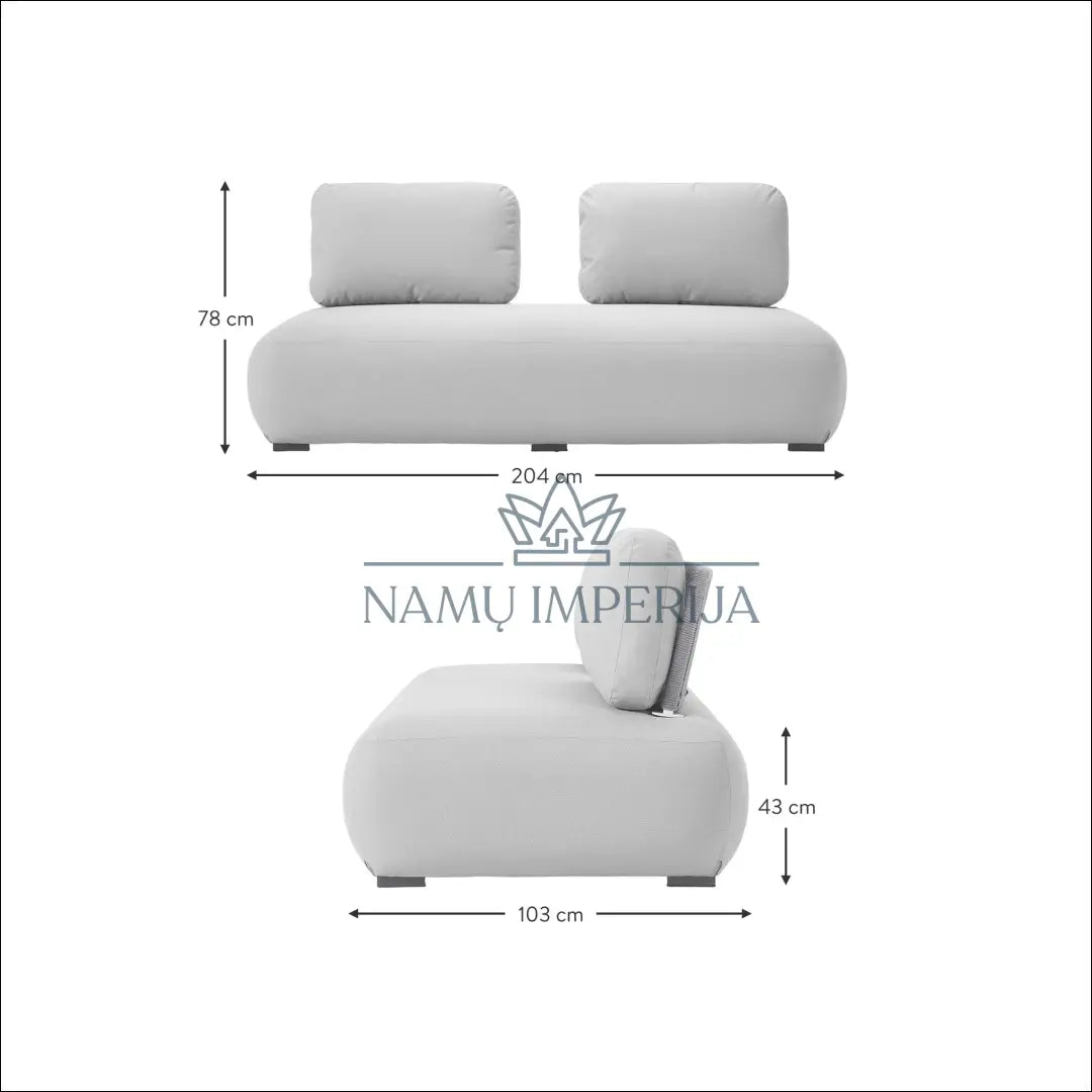 Lauko sofa LI386 - €390 Save 70% __label:Pristatymas 1-2 d.d., color-pilka, lauko baldai, material-poliesteris,