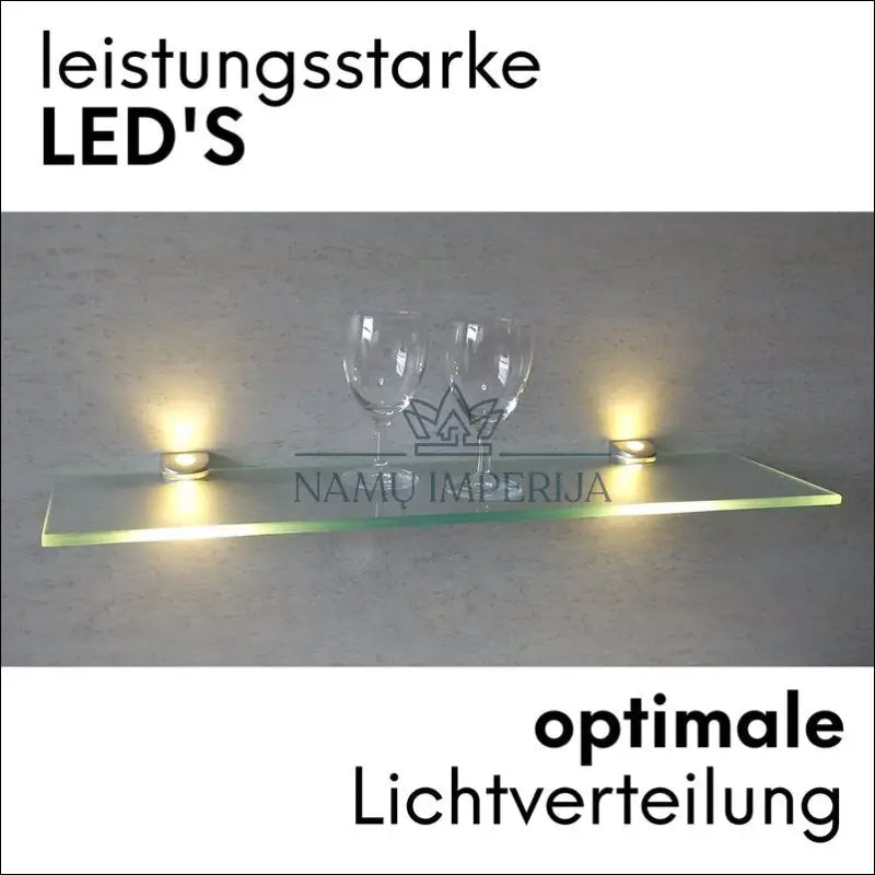 LED stiklo lentyna SI317 - €36 Save 65% 25-50, __label:Pristatymas 1-2 d.d., interjeras, lentynos, material-stiklas