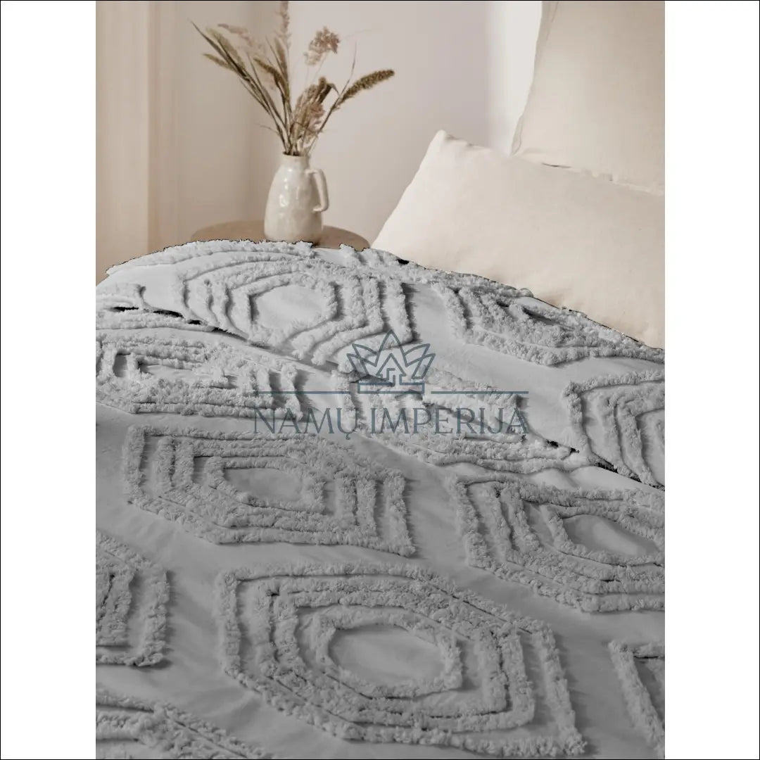 Lovatiesė (240x260cm) DI3998 - €54 Save 70% 50-100, __label:Pristatymas 1-2 d.d., color-pilka, material-medvilne,