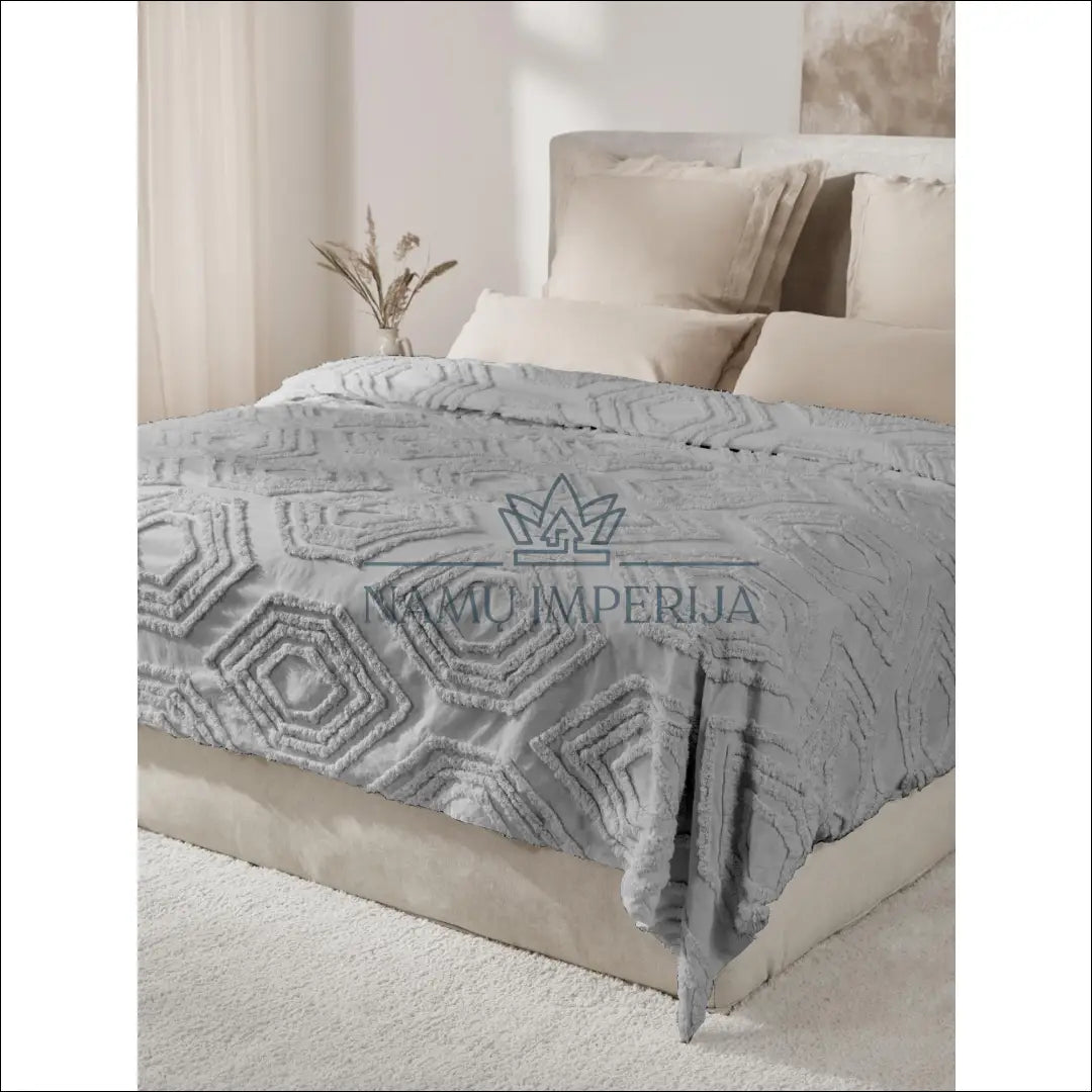 Lovatiesė (240x260cm) DI3998 - €54 Save 70% 50-100, __label:Pristatymas 1-2 d.d., color-pilka, material-medvilne,