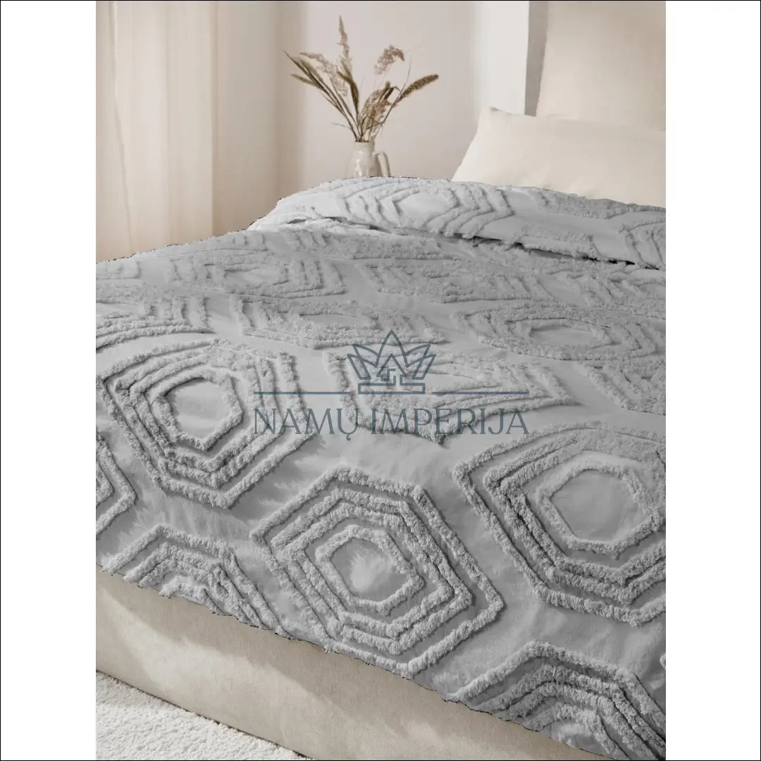 Lovatiesė (240x260cm) DI3998 - €54 Save 70% 50-100, __label:Pristatymas 1-2 d.d., color-pilka, material-medvilne,