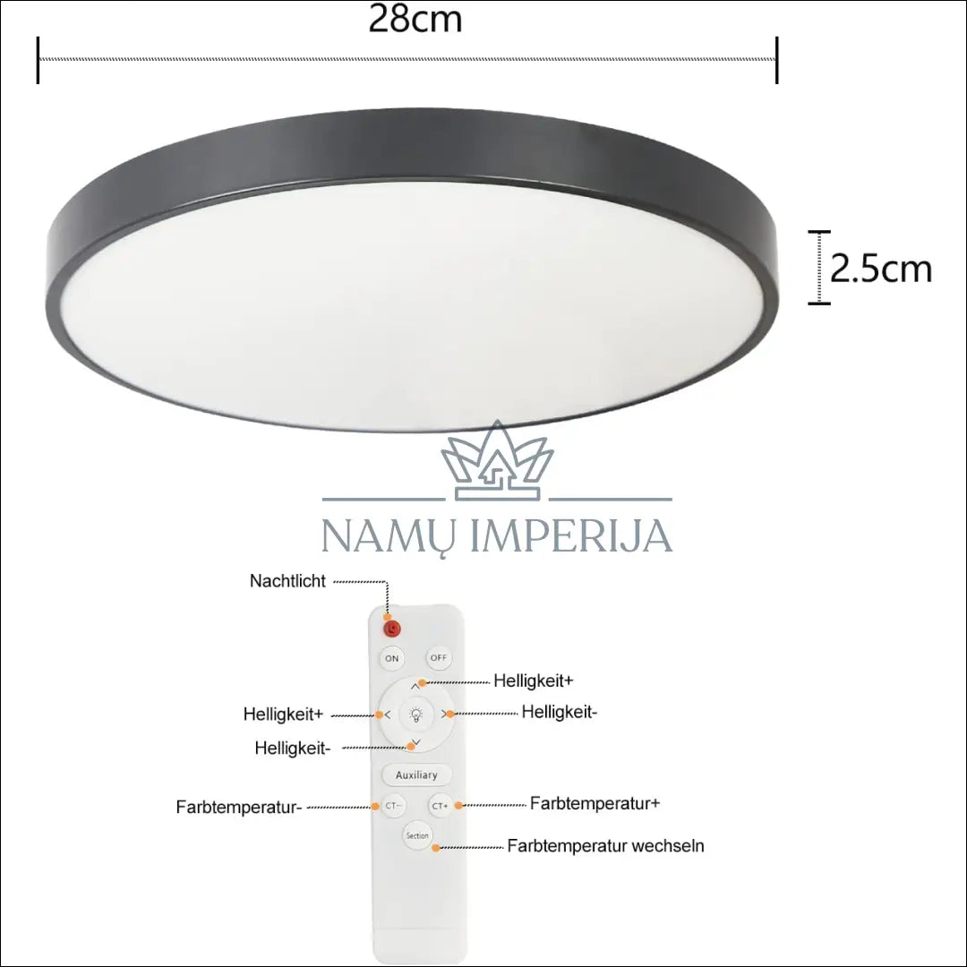 Lubinis LED šviestuvas su valdymo pulteliu DI4073 - €16 Save 65% __label:Pristatymas 1-2 d.d., color-balta,