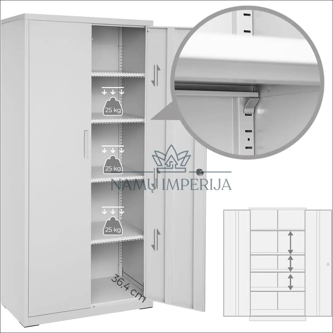 Metalinė spinta SM734 - €323 Save 10% __label:Pristatymas 5-14 d.d., notouch10, over-200, song, spalva-pilka