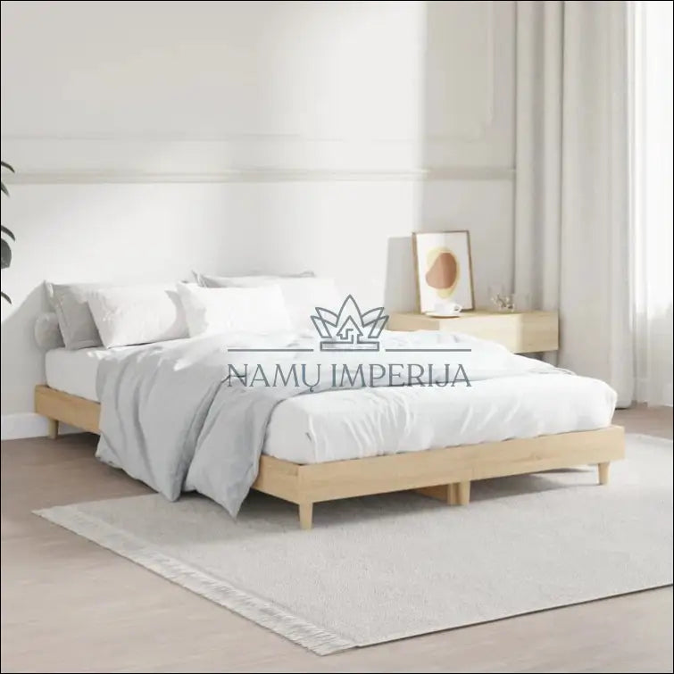 Miegamojo lova (140x200cm) GI254 - €51 Save 65% 50-100, __label:Pristatymas 1-2 d.d., color-ruda, lovos-miegamojo,