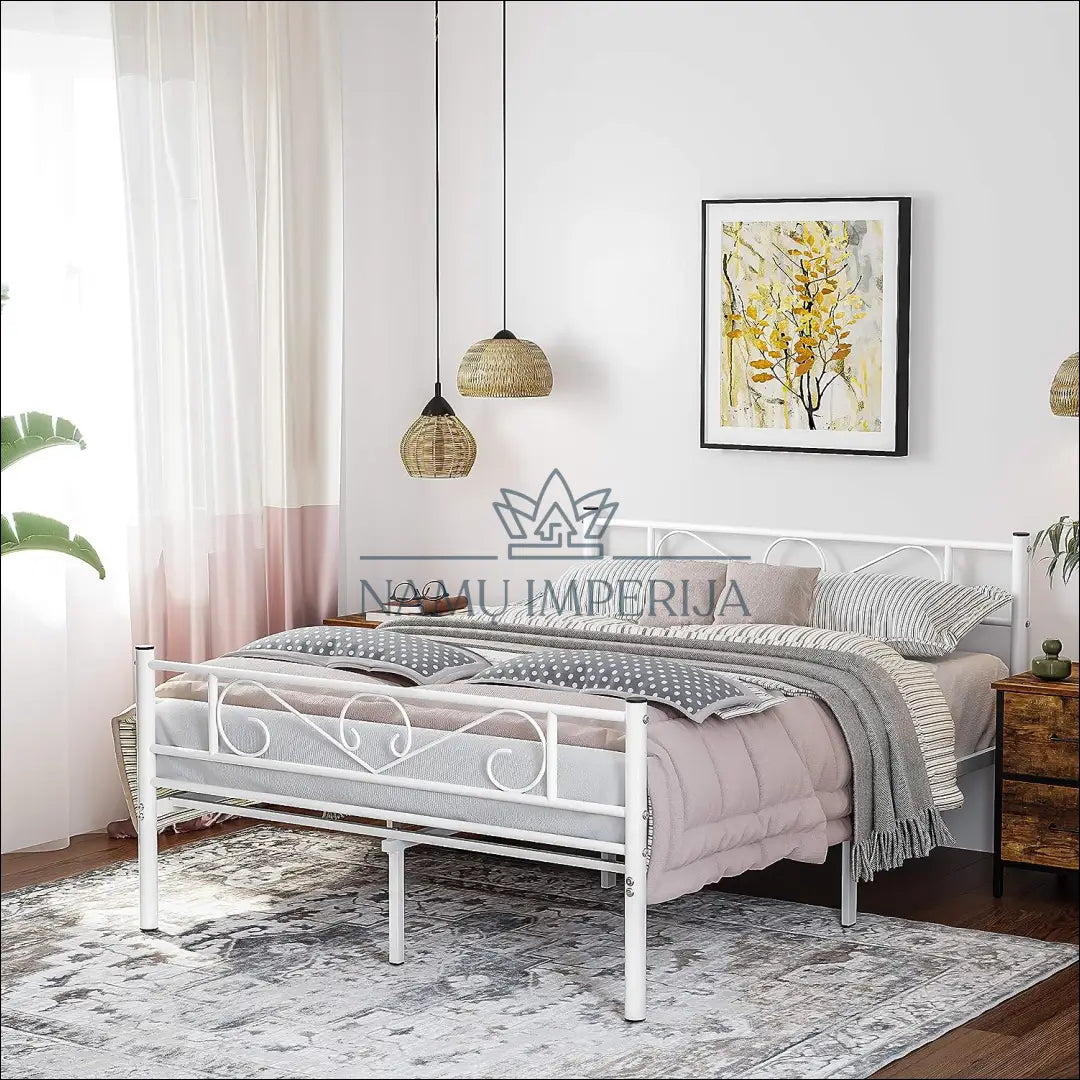 Miegamojo lova (160x200cm) GI274 - €98 Save 65% 50-100, __label:Pristatymas 1-2 d.d., color-balta, lovos-miegamojo,