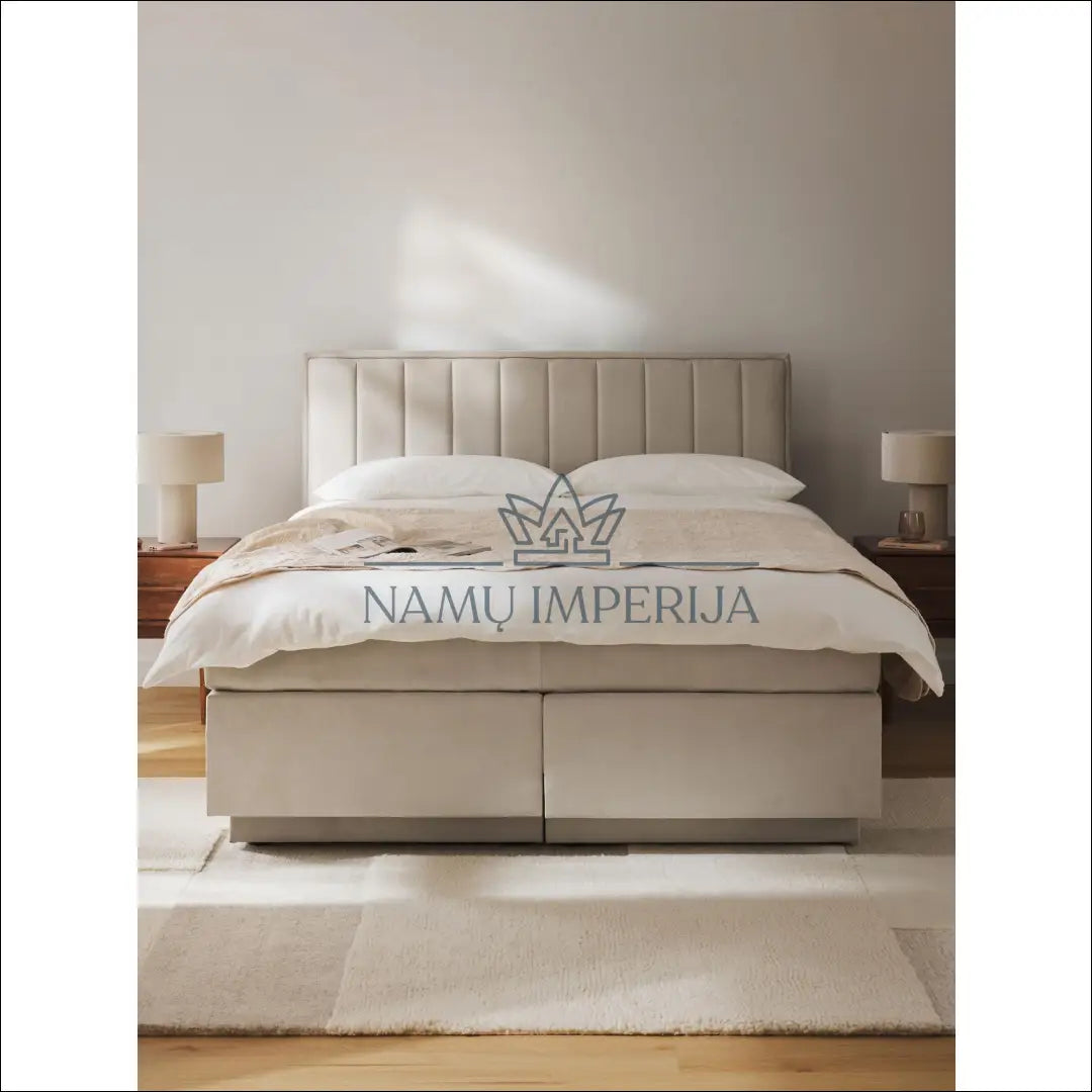 Miegamojo lova (180x200cm) GI380 - €550 Save 65% color-smelio, material-poliesteris, over-200, pazeistas, pazeisti