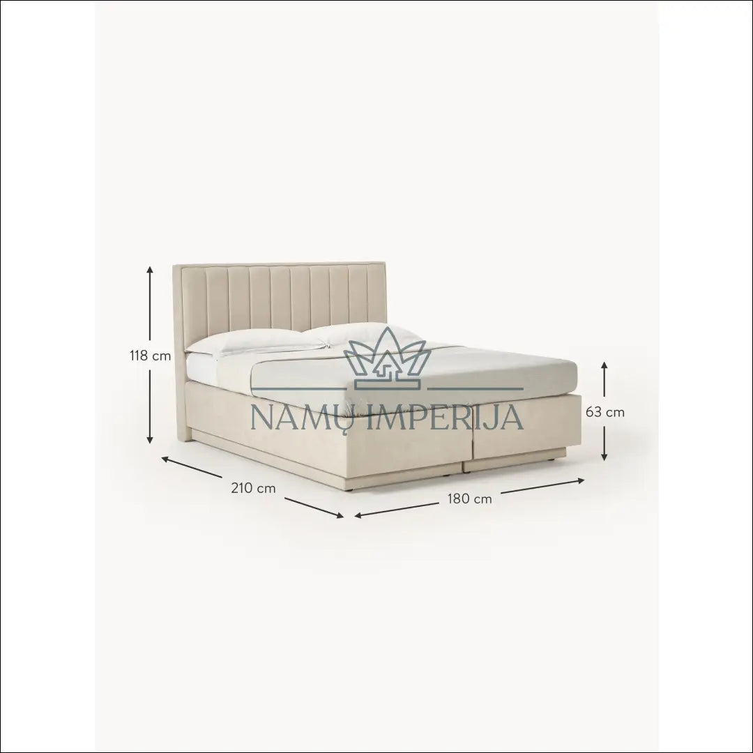 Miegamojo lova (180x200cm) GI380 - €550 Save 65% color-smelio, material-poliesteris, over-200, pazeistas, pazeisti