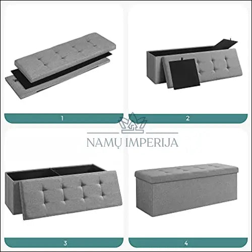 Otomanas SM1175 - €87 Save 30% 50-100, __label:Pristatymas 5-14 d.d., miegamojo, notouch30, otomanas 110x38x38cm