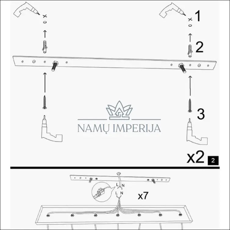 Pakabinamas šviestuvas DI2944 - €65 Save 65% 50-100, __label:Pristatymas 1-2 d.d., color-auksine, color-juoda,