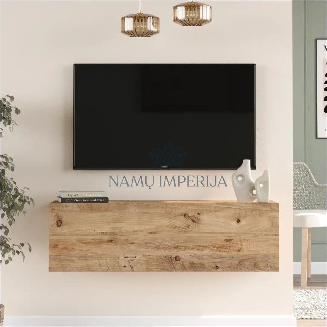 Pakabinamas TV staliukas SI1257 - €82 Save 50% 50-100, __label:Pristatymas 1-2 d.d., color-ruda, material-mediena,