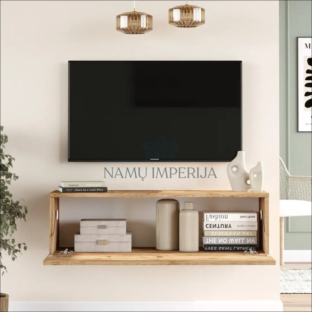 Pakabinamas TV staliukas SI1257 - €82 Save 50% 50-100, __label:Pristatymas 1-2 d.d., color-ruda, material-mediena,