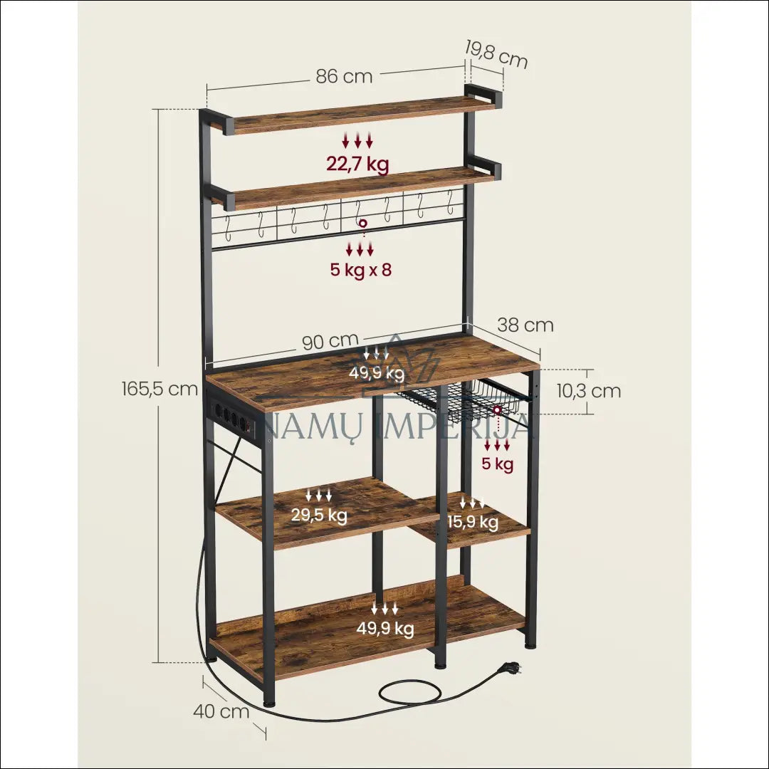 Pastatoma virtuvės lentyna SM1611 - €114 Save 10% 100-200, __label:Pristatymas 5-14 d.d., notouch10,