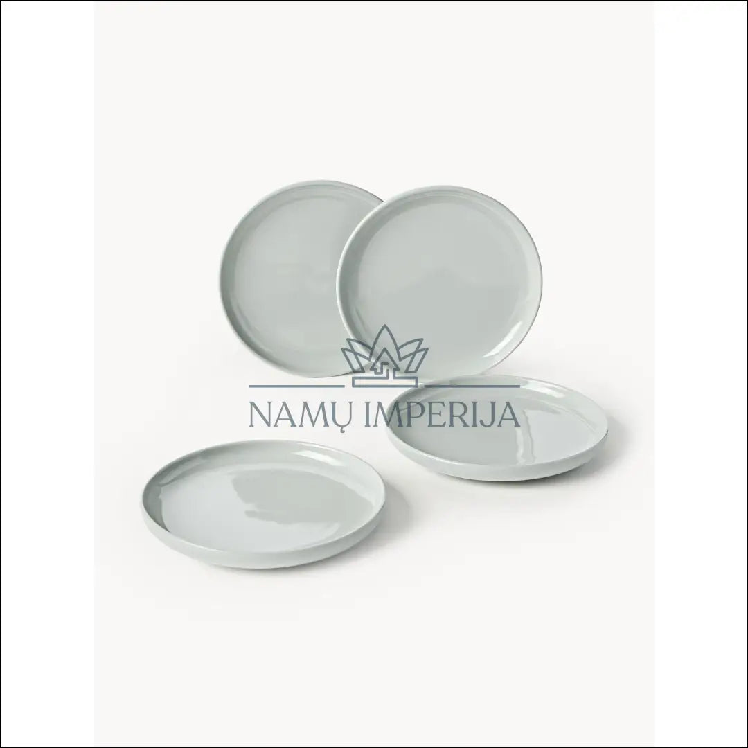 Porceliano lėkštučių komplektas (4vnt) DI4948 - €20 Save 50% __label:Pristatymas 1-2 d.d., color-pilka, indai,