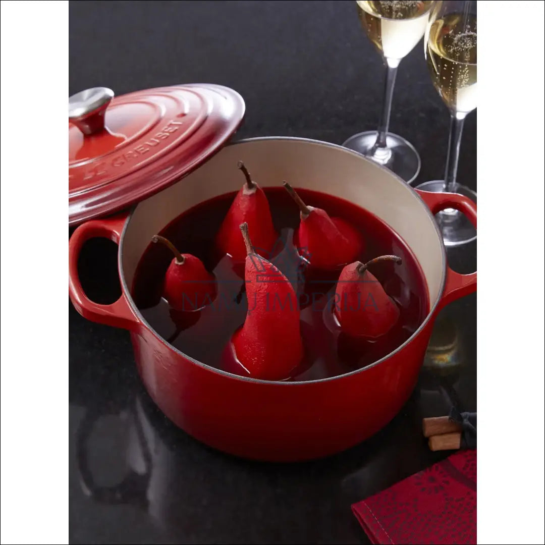 Puodas ’Le Creuset’ DI4796 - €87 Save 65% 50-100, __label:Pristatymas 1-2 d.d., color-kremas, color-raudona,