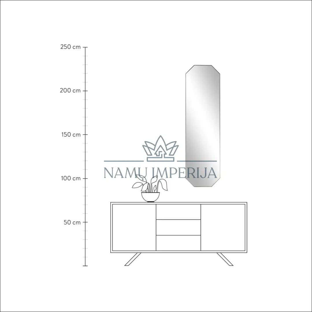 Sieninis veidrodis DI4074 - €73 Save 65% 50-100, __label:Pristatymas 1-2 d.d., color-juoda, interjeras,