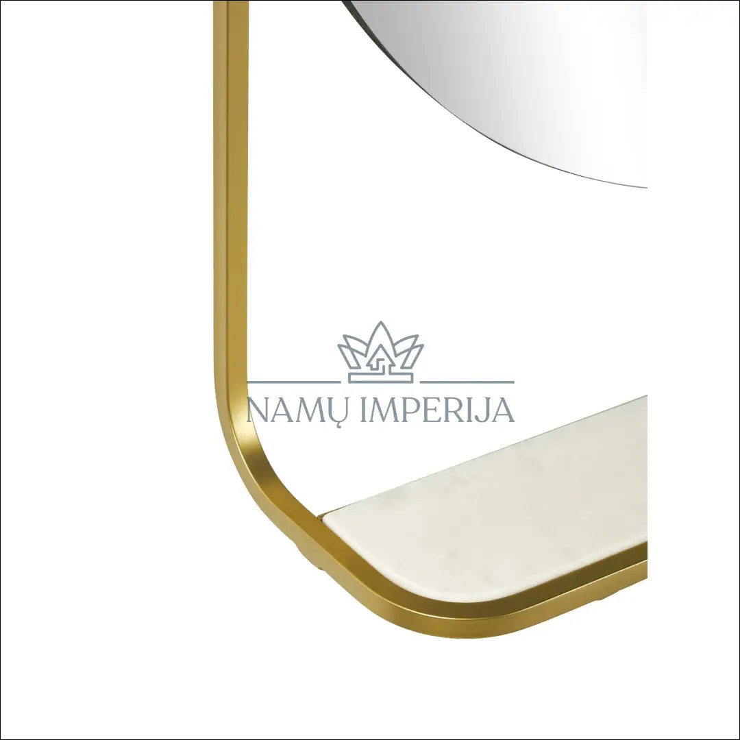 Sieninis veidrodis su marmuro lentynėle DI3258 - €70 Save 65% 50-100, __label:Pristatymas 1-2 d.d., color-auksine,