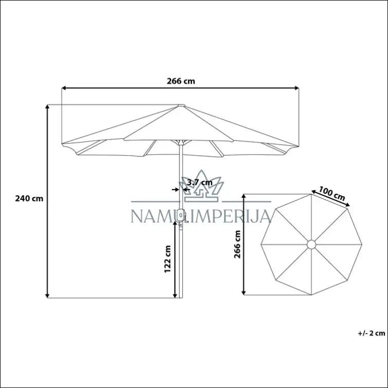 Skėtis su LED apšvietimu LI341 - €39 Save 70% 25-50, __label:Pristatymas 1-2 d.d., color-smelio, lauko baldai,