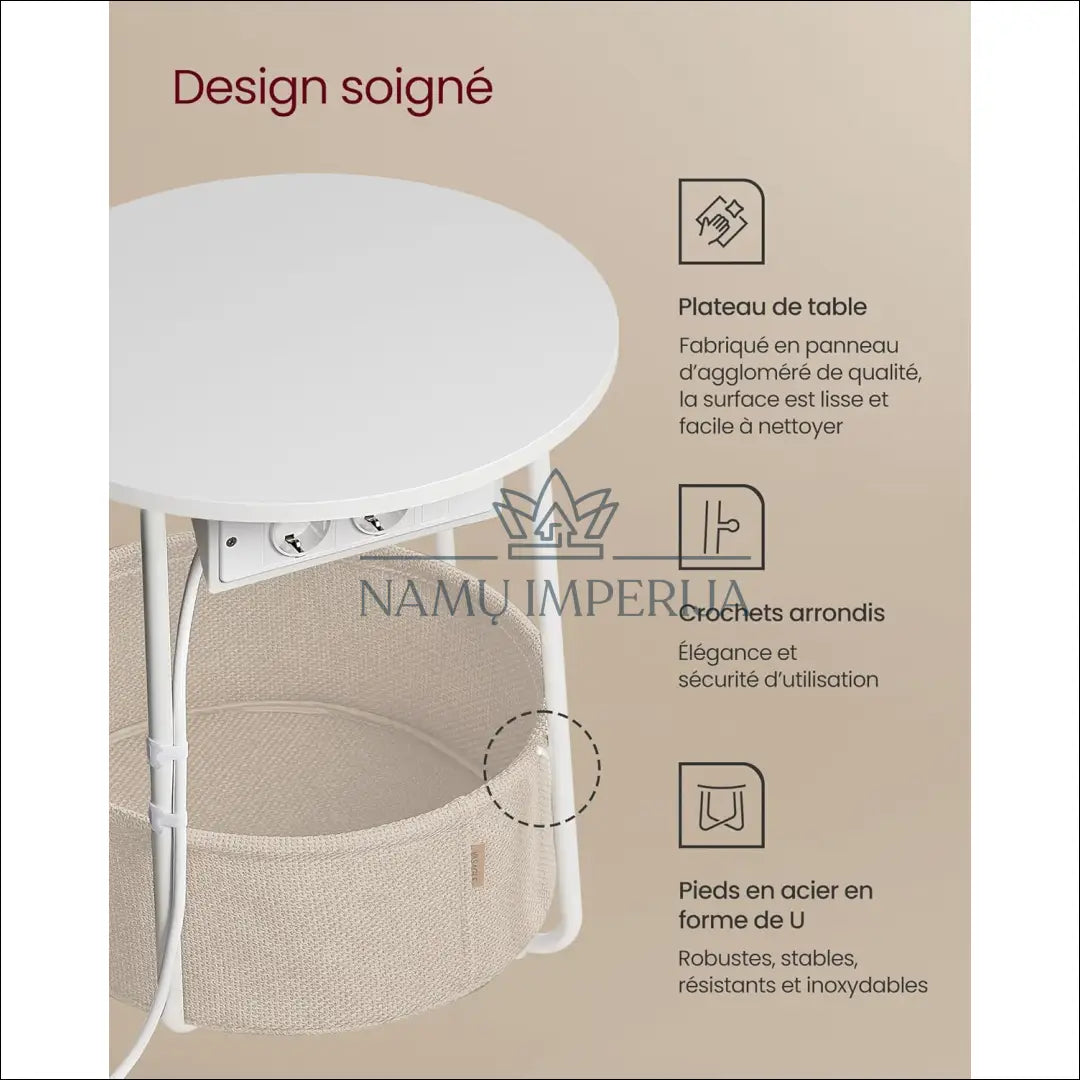 Šoninis staliukas SM490 - €68 Save 10% 50-100, __label:Pristatymas 5-14 d.d., miegamojo, notouch10, song 45x45x50cm