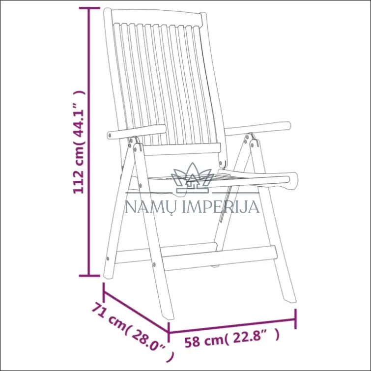 Sulankstoma lauko kėdė LI612 - €49 Save 50% 25-50, __label:Pristatymas 1-2 d.d., color-ruda, baldai, lauko-kedes