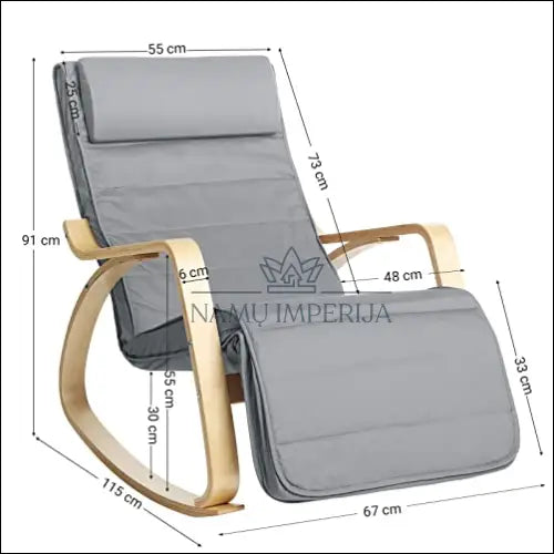 Supamas krėslas SM157 - €145 Save 10% 100-200, __label:Pristatymas 5-14 d.d., foteliai, miegamojo, notouch10 Pilka