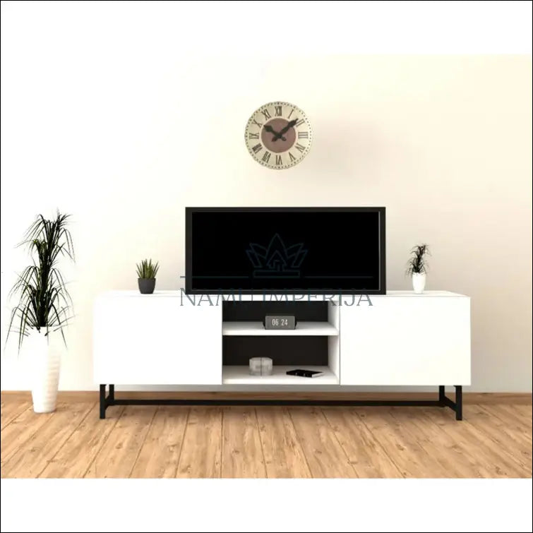 TV staliukas SI676 - €79 Save 65% 50-100, __label:Pristatymas 1-2 d.d., color-balta, color-juoda, material-mediena