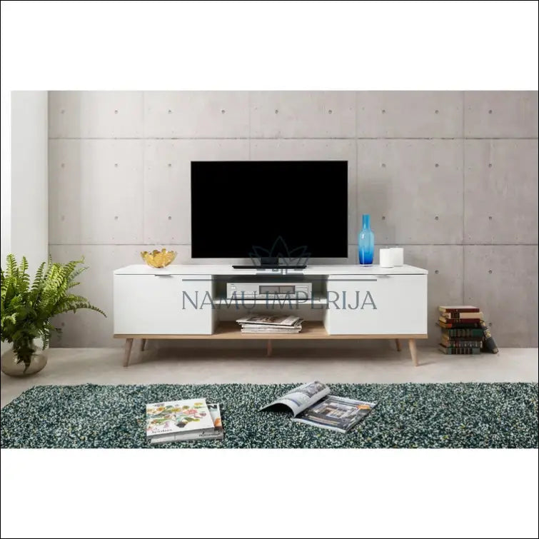 TV staliukas SI869 - €85 Save 55% 50-100, __label:Pristatymas 1-2 d.d., color-balta, color-ruda, material-mediena