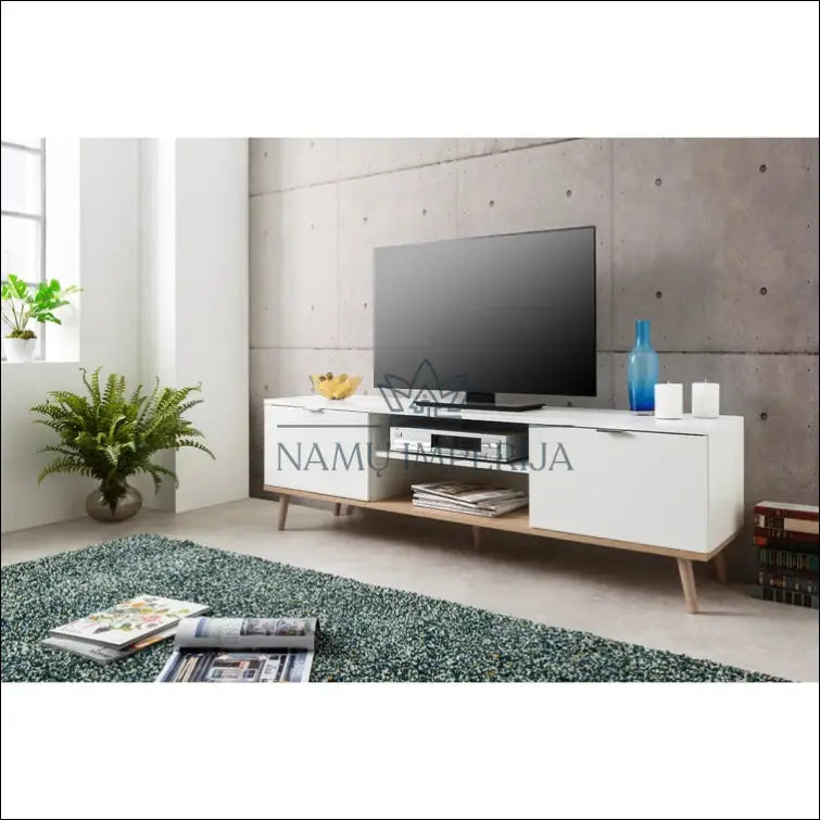 TV staliukas SI869 - €85 Save 55% 50-100, __label:Pristatymas 1-2 d.d., color-balta, color-ruda, material-mediena