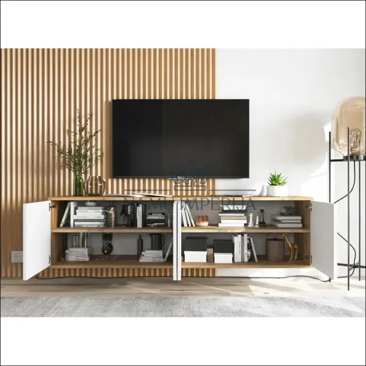 TV staliukas SI876 - €136 Save 65% 100-200, __label:Pristatymas 1-2 d.d., color-balta, color-ruda, material-mediena