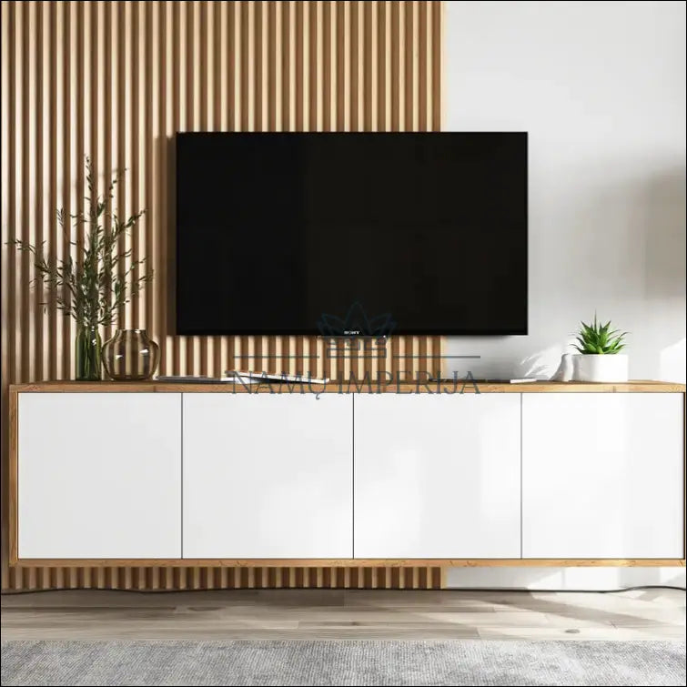 TV staliukas SI876 - €136 Save 65% 100-200, __label:Pristatymas 1-2 d.d., color-balta, color-ruda, material-mediena