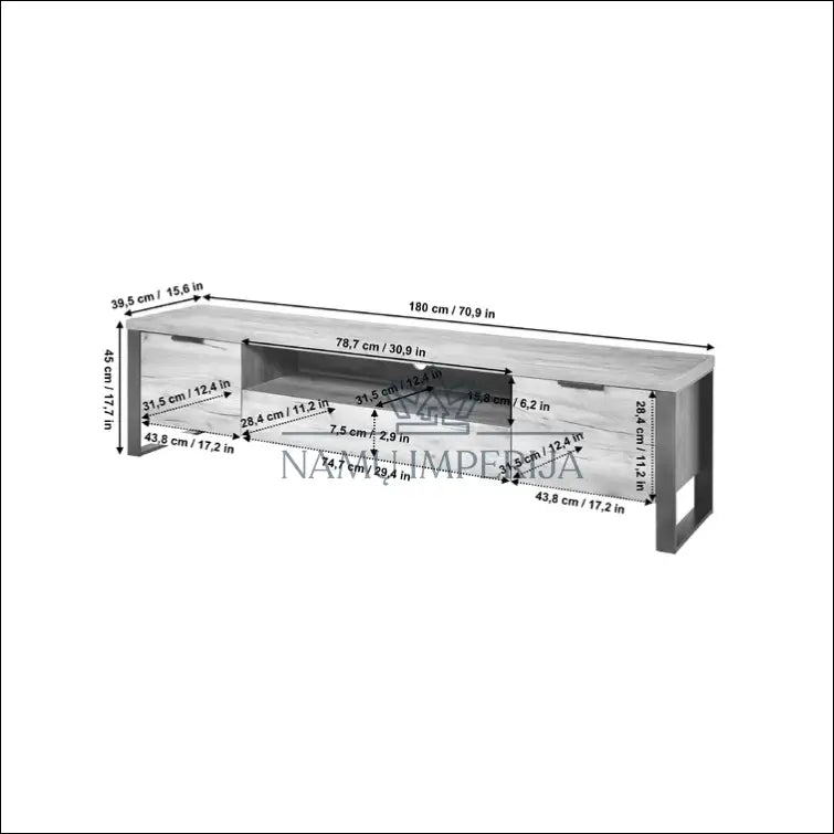 TV staliukas SI917 - €143 Save 65% 100-200, __label:Pristatymas 1-2 d.d., color-pilka, color-ruda, material-mediena