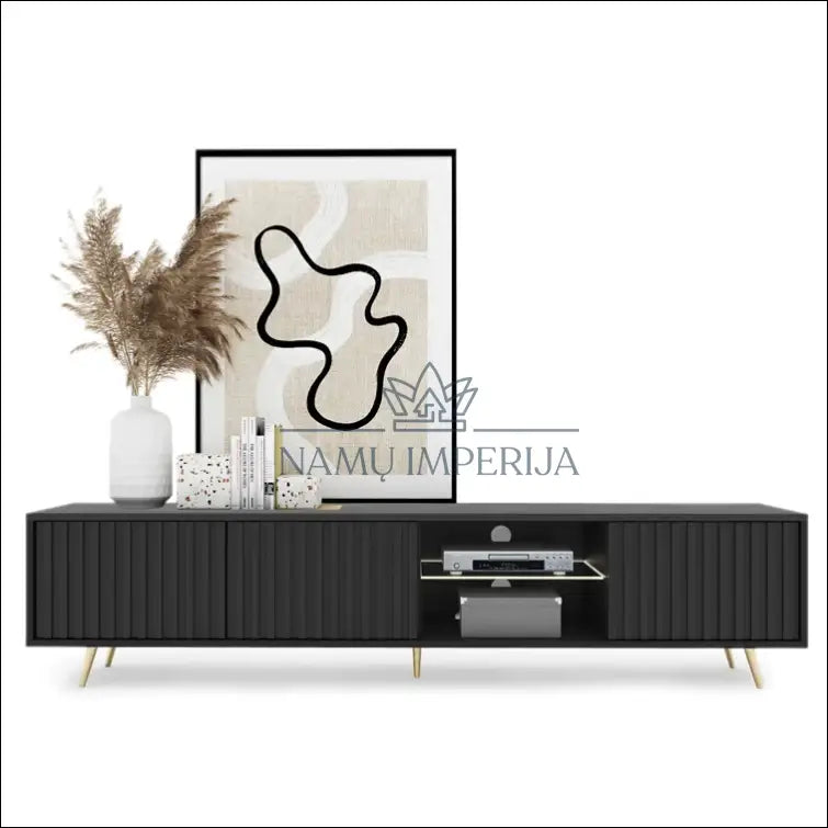 TV staliukas SI918 - €147 Save 65% 100-200, __label:Pristatymas 1-2 d.d., color-auksine, color-juoda, material-mdf