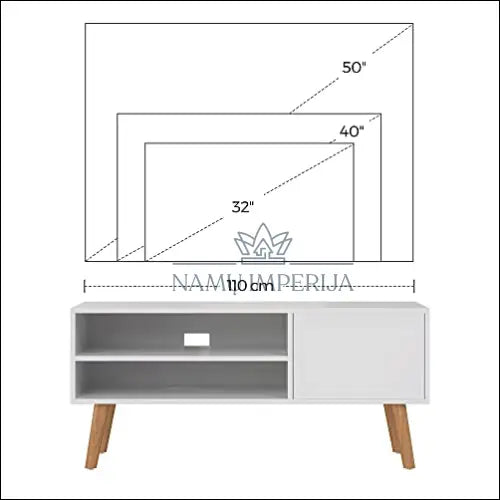 TV staliukas SM1244 - €124 Save 10% 100-200, __label:Pristatymas 5-14 d.d., notouch10, song, spalva-balta