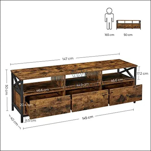 TV staliukas SM1261 - €189 Save 10% 100-200, __label:Pristatymas 5-14 d.d., notouch10, song, spalva-ruda 147x40x50cm