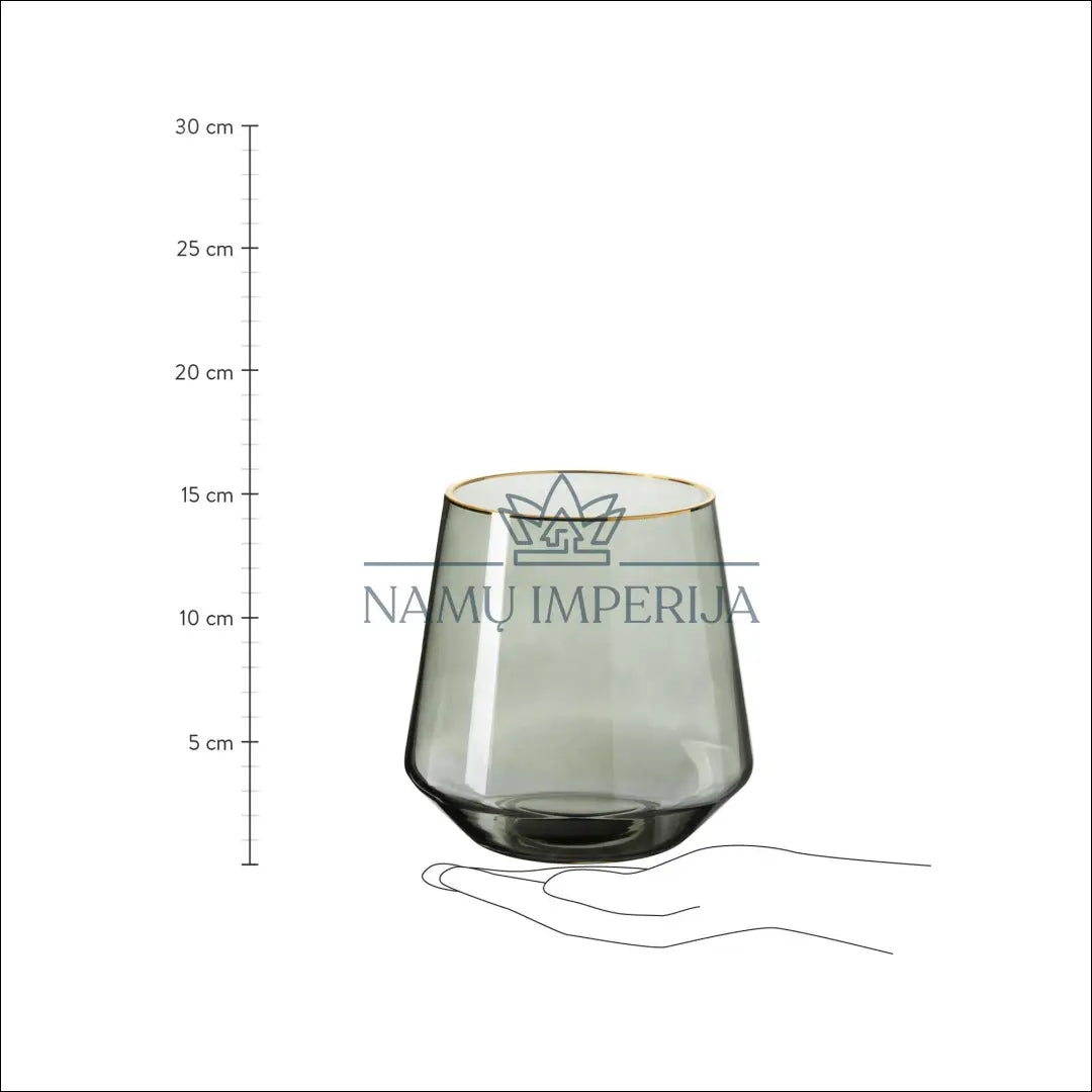 Vaza DI3315 - €10 Save 65% __label:Pristatymas 1-2 d.d., color-auksine, color-pilka, interjeras, material-stiklas Iki