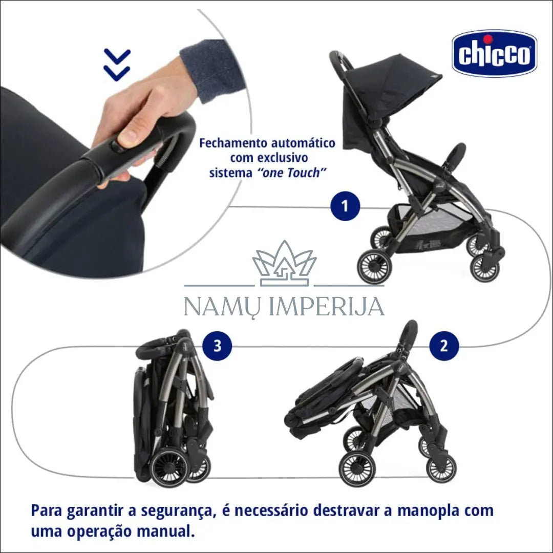 Vežimėlis ’Chicco’ KI805 - €130 Save 50% 100-200, __label:Pristatymas 1-2 d.d., color-juoda, kita,