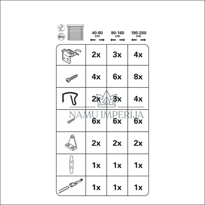 Žaliuzės DI2591 - €18 Save 65% __label:Pristatymas 1-2 d.d., color-sidabrine, kita, material-metalas, spec Iki